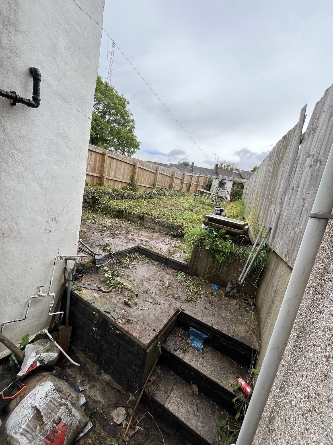 Rear garden waste removal after